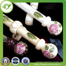 Dia40mm single decorative wooden cutain rod set